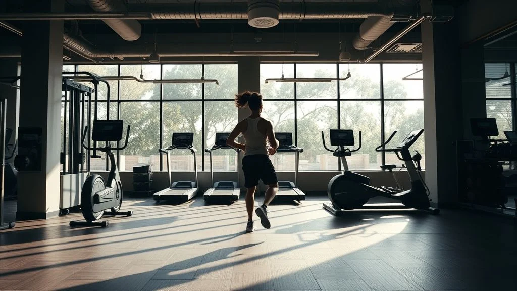 Abstract dynamic athletic motion with subtle orange haze